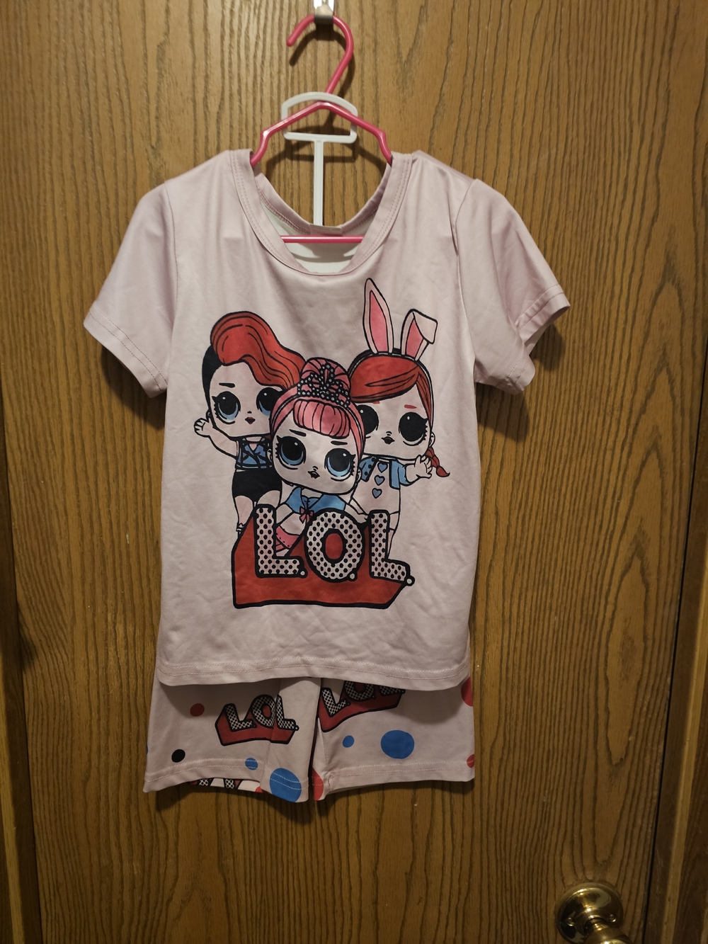 L.O.L. Surprise! Pink Girls Pajama Set with Multicolor Graphic